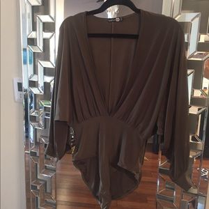 Deep plunge bodysuit